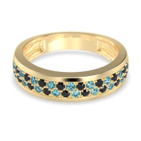Two Row Prong Set Half-Eternity Bala Band