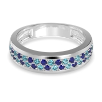 Two Row Prong Set Half-Eternity Bala Band