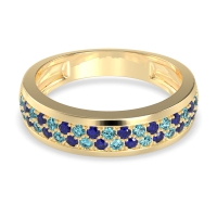 Two Row Prong Set Half-Eternity Bala Band