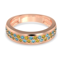 Two Row Prong Set Half-Eternity Bala Band