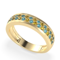 Two Row Prong Set Half-Eternity Bala Band