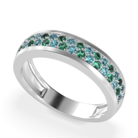 Two Row Prong Set Half-Eternity Bala Band