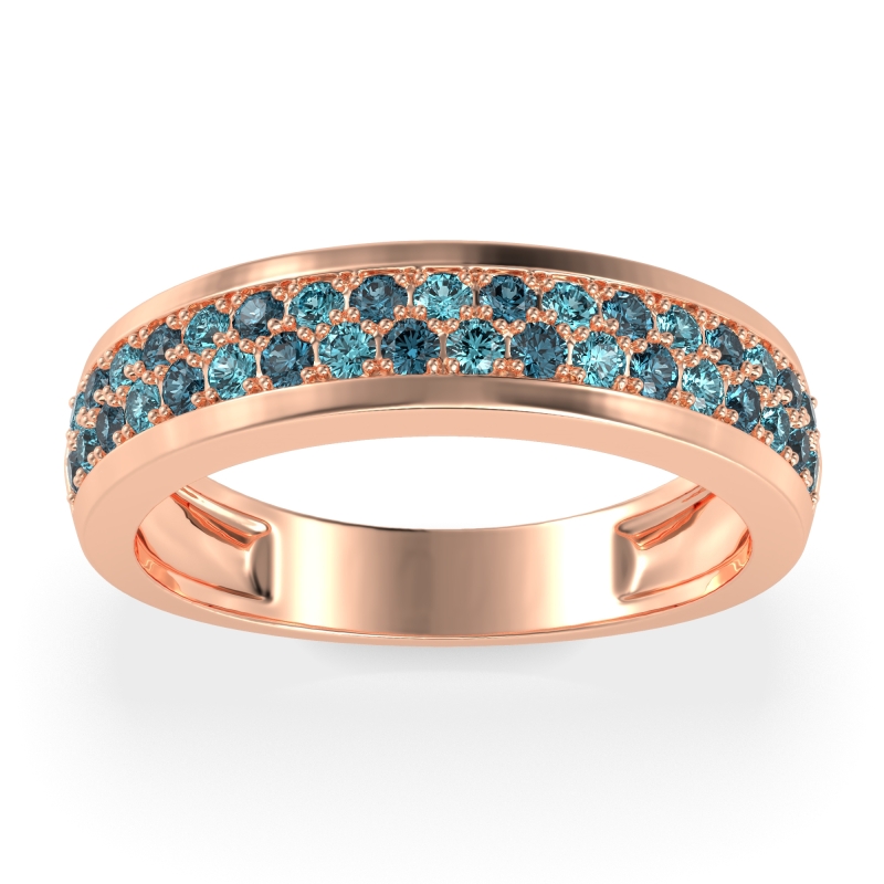 Two Row Prong Set Half-Eternity Bala Band