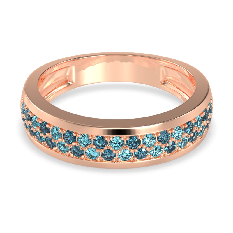 Two Row Prong Set Half-Eternity Bala Band