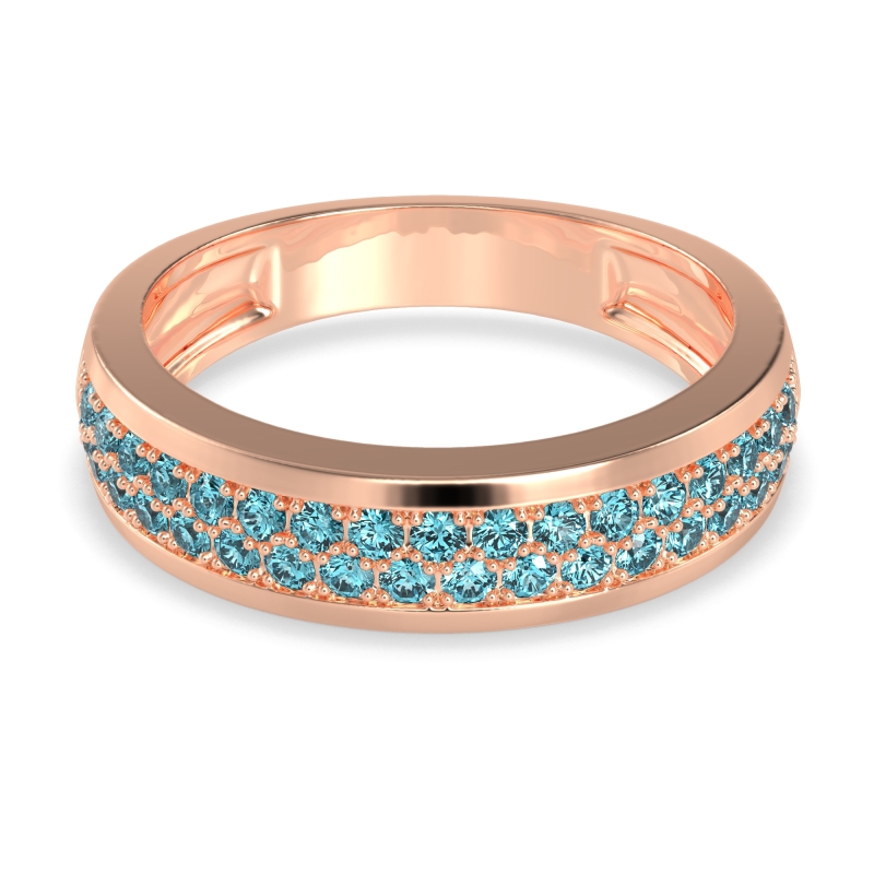 Two Row Prong Set Half-Eternity Bala Band