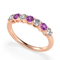 Classic Prong Set Round Stana Band