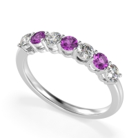 Classic Prong Set Round Stana Band