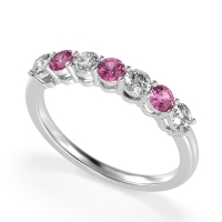 Classic Prong Set Round Stana Band