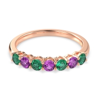 Classic Prong Set Round Stana Band