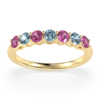 Classic Prong Set Round Stana Band