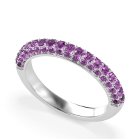 Gemstone Studded Half Eternity Agni Band