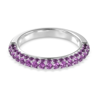 Gemstone Studded Half Eternity Agni Band