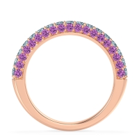 Gemstone Studded Half Eternity Agni Band