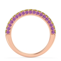 Gemstone Studded Half Eternity Agni Band