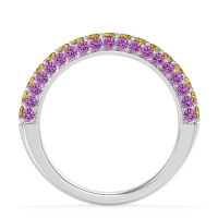 Gemstone Studded Half Eternity Agni Band