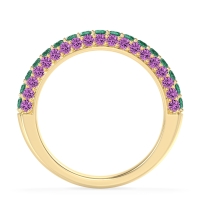Gemstone Studded Half Eternity Agni Band