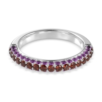 Gemstone Studded Half Eternity Agni Band