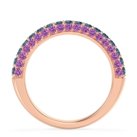 Gemstone Studded Half Eternity Agni Band