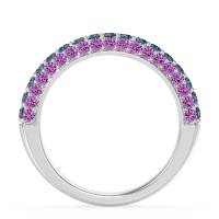 Gemstone Studded Half Eternity Agni Band