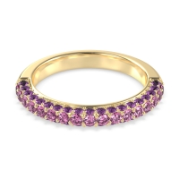 Gemstone Studded Half Eternity Agni Band