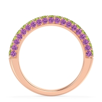 Gemstone Studded Half Eternity Agni Band