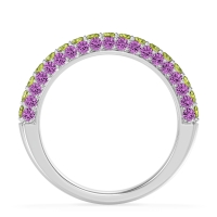 Gemstone Studded Half Eternity Agni Band