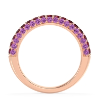 Gemstone Studded Half Eternity Agni Band