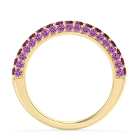 Gemstone Studded Half Eternity Agni Band