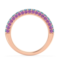 Gemstone Studded Half Eternity Agni Band
