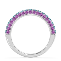 Gemstone Studded Half Eternity Agni Band