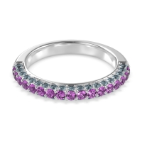 Gemstone Studded Half Eternity Agni Band