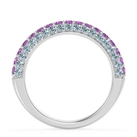 Gemstone Studded Half Eternity Agni Band