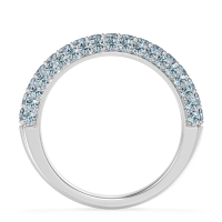 Gemstone Studded Half Eternity Agni Band
