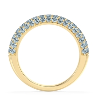 Gemstone Studded Half Eternity Agni Band