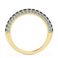 Gemstone Studded Half Eternity Agni Band