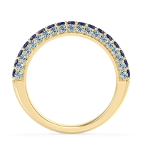 Gemstone Studded Half Eternity Agni Band