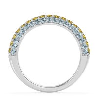 Gemstone Studded Half Eternity Agni Band