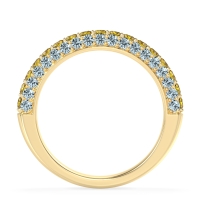 Gemstone Studded Half Eternity Agni Band