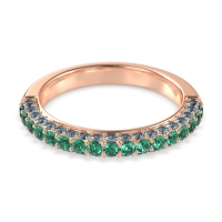 Gemstone Studded Half Eternity Agni Band