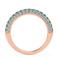 Gemstone Studded Half Eternity Agni Band