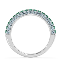 Gemstone Studded Half Eternity Agni Band