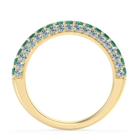 Gemstone Studded Half Eternity Agni Band