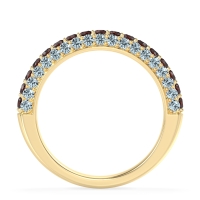 Gemstone Studded Half Eternity Agni Band