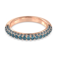 Gemstone Studded Half Eternity Agni Band