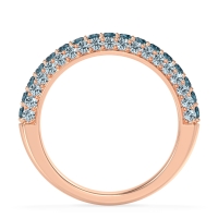 Gemstone Studded Half Eternity Agni Band