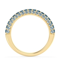 Gemstone Studded Half Eternity Agni Band