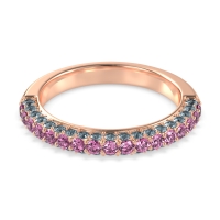 Gemstone Studded Half Eternity Agni Band