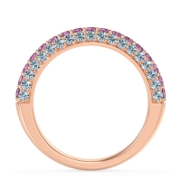 Gemstone Studded Half Eternity Agni Band