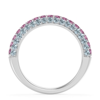 Gemstone Studded Half Eternity Agni Band