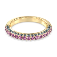 Gemstone Studded Half Eternity Agni Band
